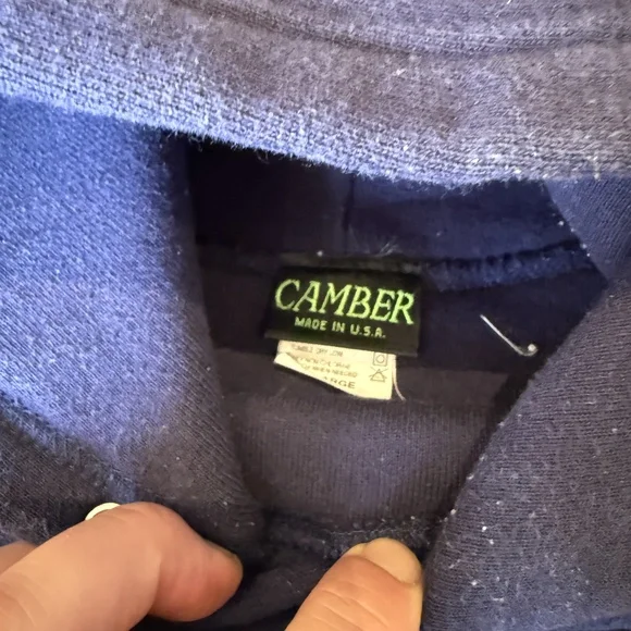 Vintage Two Ply Camber IBEW Local 17 Detroit Hooded Sweatshirt Size Large 80s - Picture 3 of 7